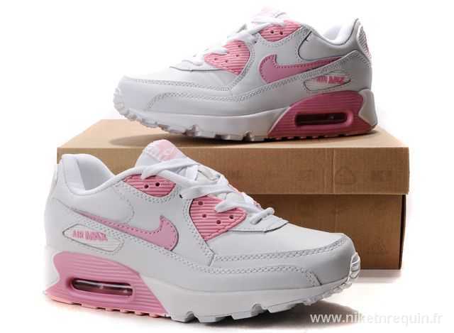 Air Max 90 blanc et rose chaussures nike (2)
